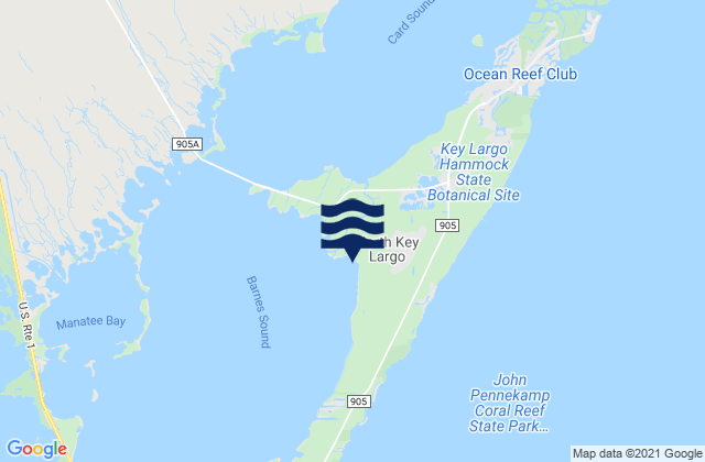 Mappa delle maree di North Key Largo, United States