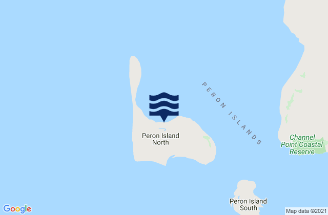 Mappa delle maree di North Peron Island, Australia