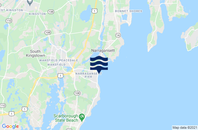 Mappa delle maree di North Pier (Narragansett), United States