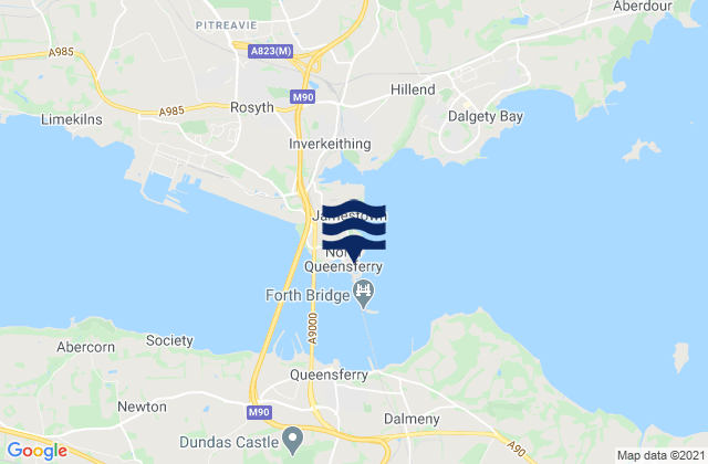 Mappa delle maree di North Queensferry, United Kingdom