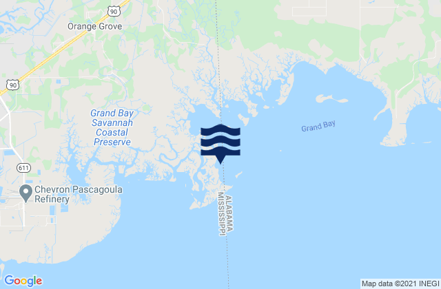 Mappa delle maree di North Rigolets Island, United States
