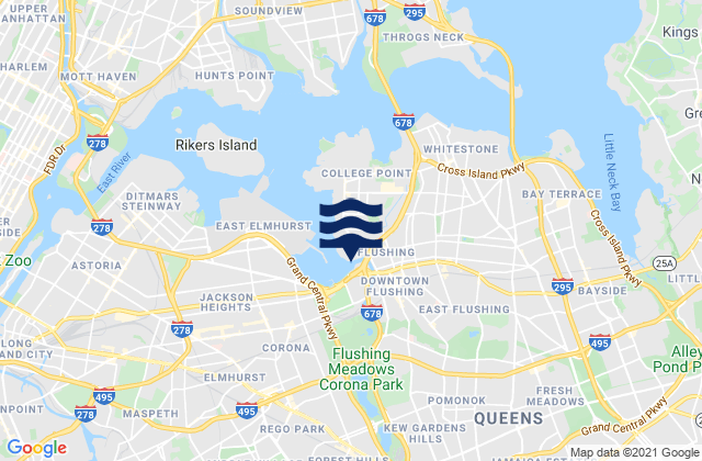 Mappa delle maree di Northern Boulevard Bridge, Flushing Creek, East River, United States