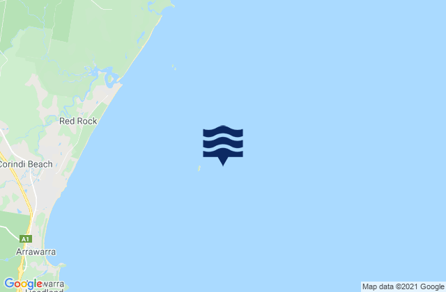 Mappa delle maree di Northwest Solitary Island, Australia