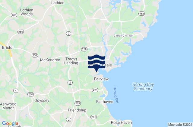 Mappa delle maree di Nottingham, United States