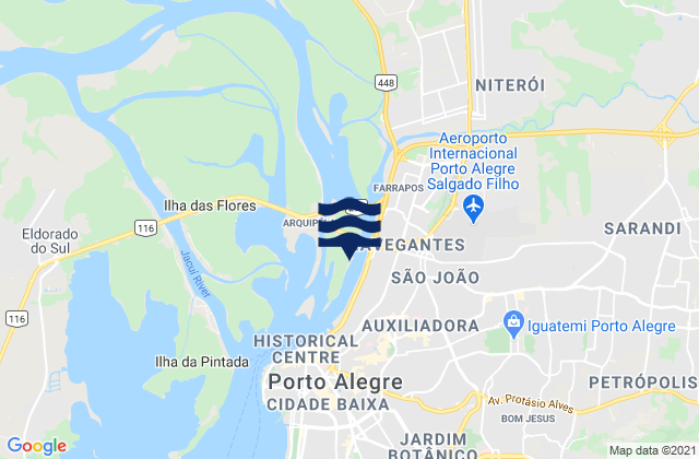 Mappa delle maree di Novo Quintao, Brazil