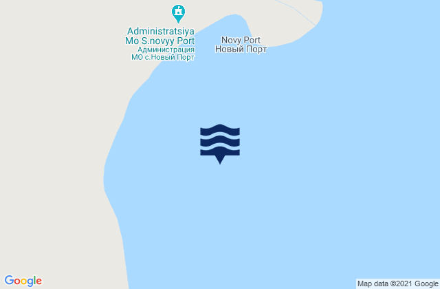 Mappa delle maree di Novyy Port Obskaya Gulf, Russia