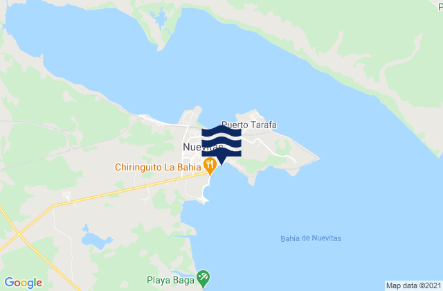 Mappa delle maree di Nuevitas, Cuba