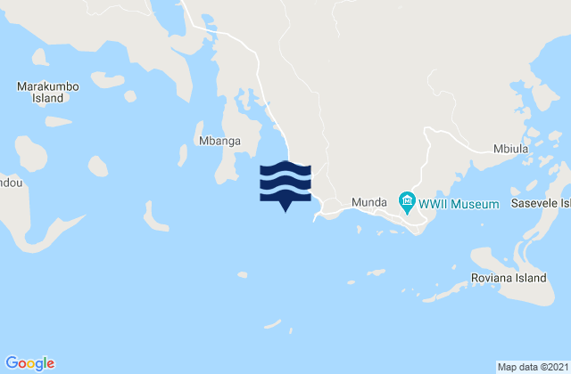 Mappa delle maree di Nusa Zonga, Solomon Islands