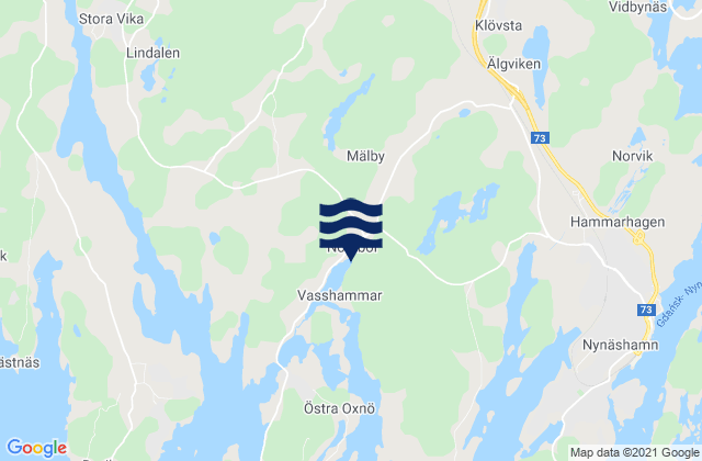 Mappa delle maree di Nynäshamns kommun, Sweden