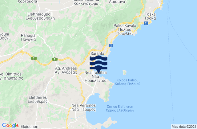 Mappa delle maree di Néa Iraklítsa, Greece