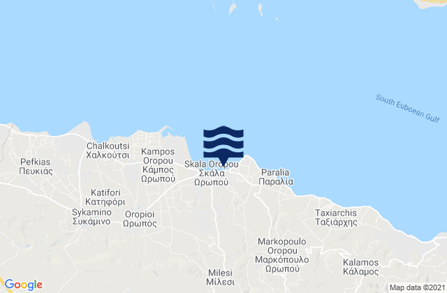 Mappa delle maree di Néa Palátia, Greece
