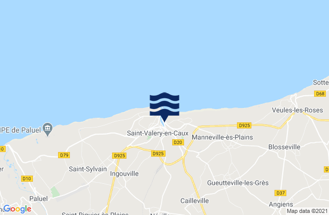 Mappa delle maree di Néville, France
