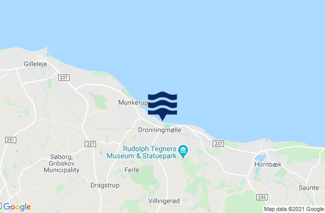 Mappa delle maree di Nødebo, Denmark