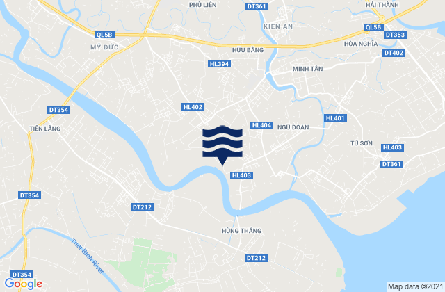Mappa delle maree di Núi Đối, Vietnam