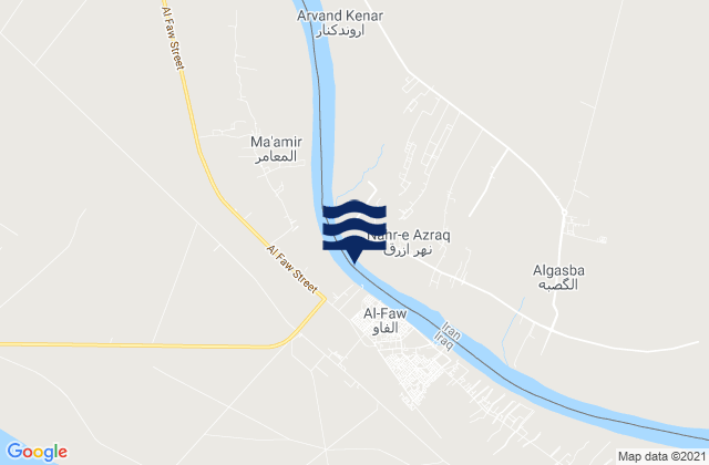 Mappa delle maree di Nāḩiyat Baḩār, Iraq