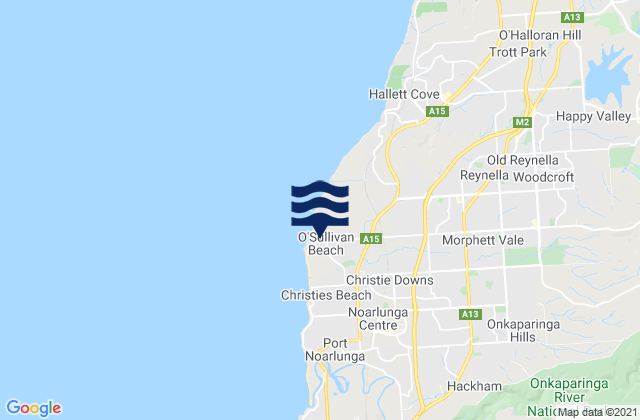 Mappa delle maree di OSullivan Beach, Australia