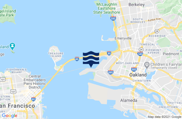Mappa delle maree di Oakland (Matson Wharf), United States