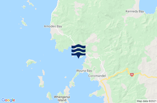 Mappa delle maree di Oamaru, New Zealand