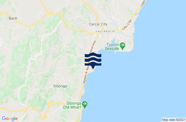 Mappa delle maree di Ocaña, Philippines