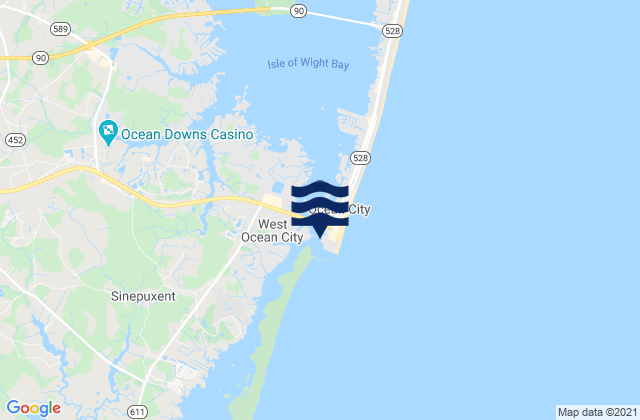 Mappa delle maree di Ocean City Inlet, United States