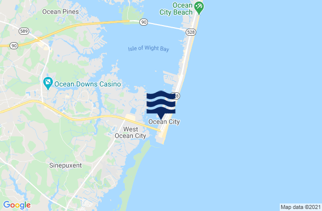 Mappa delle maree di Ocean City, United States