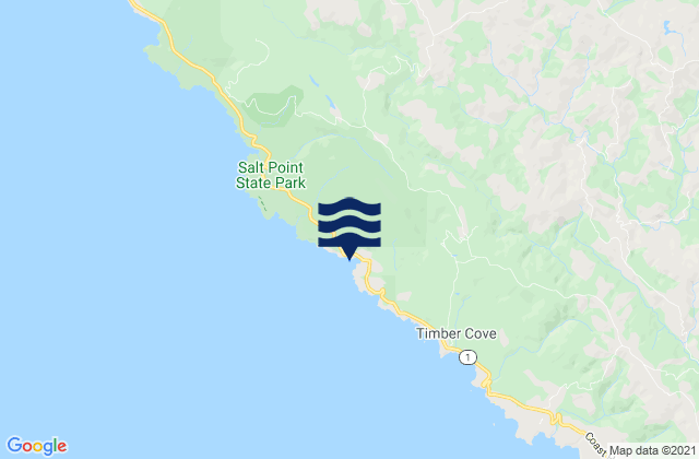 Mappa delle maree di Ocean Cove, United States