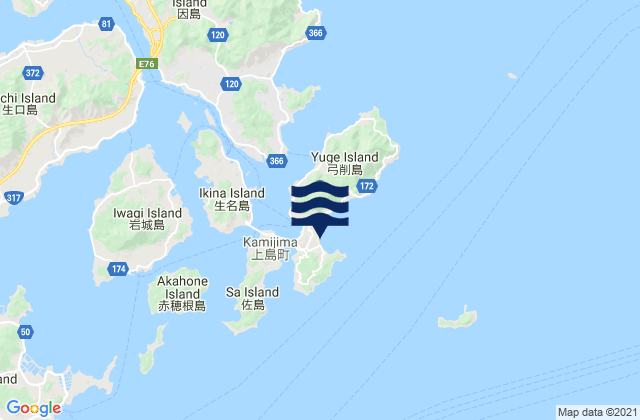 Mappa delle maree di Ochi-gun, Japan