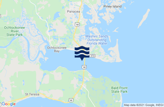 Mappa delle maree di Ochlockonee Bay, United States