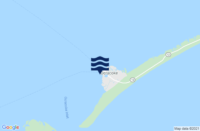 Mappa delle maree di Ocracoke (Ocracoke Island), United States