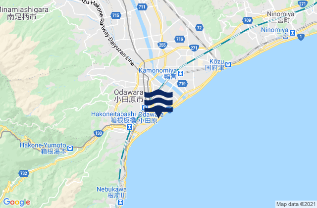 Mappa delle maree di Odawara, Japan