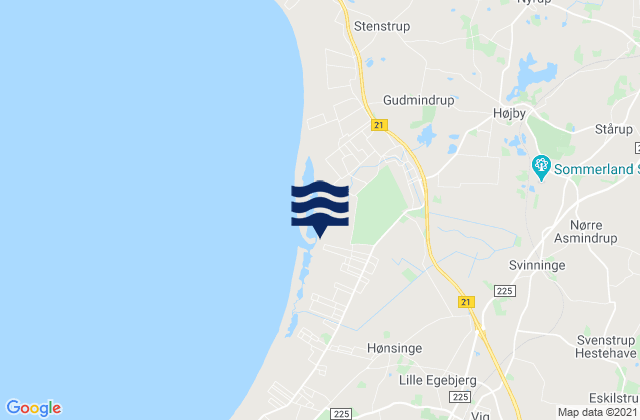 Mappa delle maree di Odsherred Kommune, Denmark