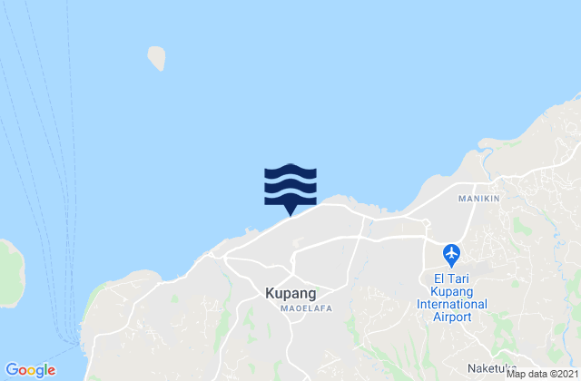 Mappa delle maree di Oebufu, Indonesia