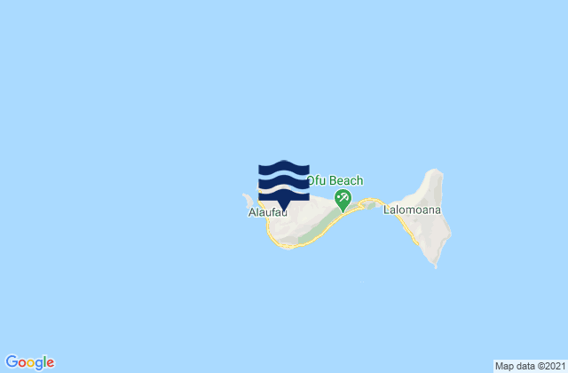 Mappa delle maree di Ofu County, American Samoa