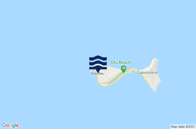 Mappa delle maree di Ofu, American Samoa