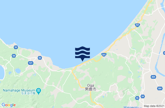 Mappa delle maree di Oga-shi, Japan