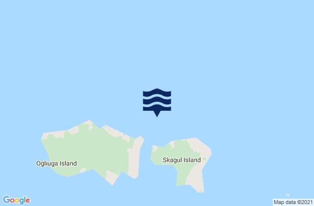 Mappa delle maree di Ogliuga Island pass East of Delarof Is, United States