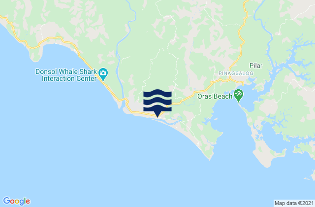 Mappa delle maree di Ogod, Philippines