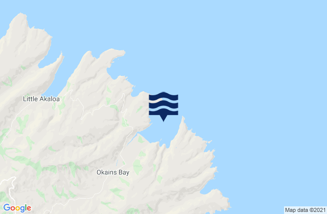 Mappa delle maree di Okains Bay, New Zealand