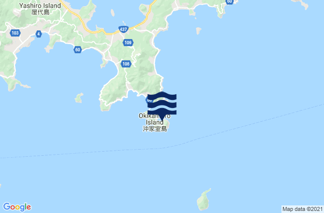 Mappa delle maree di Oki-Kamuro Sima, Japan