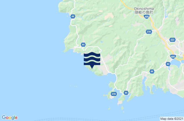 Mappa delle maree di Oki-gun, Japan