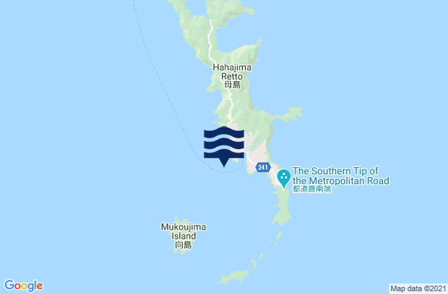 Mappa delle maree di Okimura Ogasawara Gunto, Northern Mariana Islands