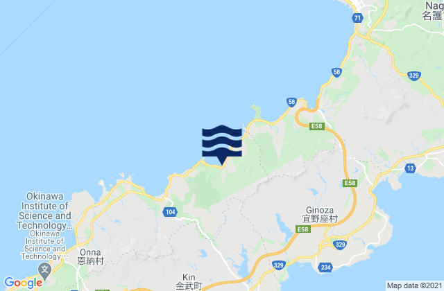 Mappa delle maree di Okinawa, Japan