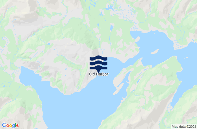 Mappa delle maree di Old Harbor Kodiak Island, United States