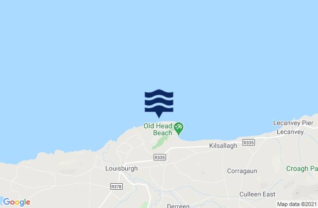 Mappa delle maree di Old Head, Ireland