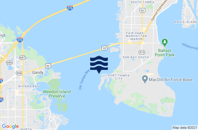 Mappa delle maree di Old Tampa Bay Entrance (Port Tampa), United States