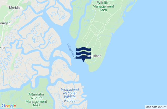 Mappa delle maree di Old Tower Sapelo Island, United States
