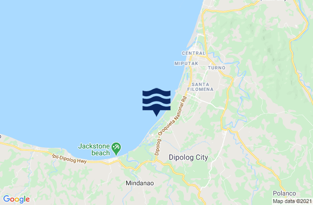 Mappa delle maree di Olingan, Philippines