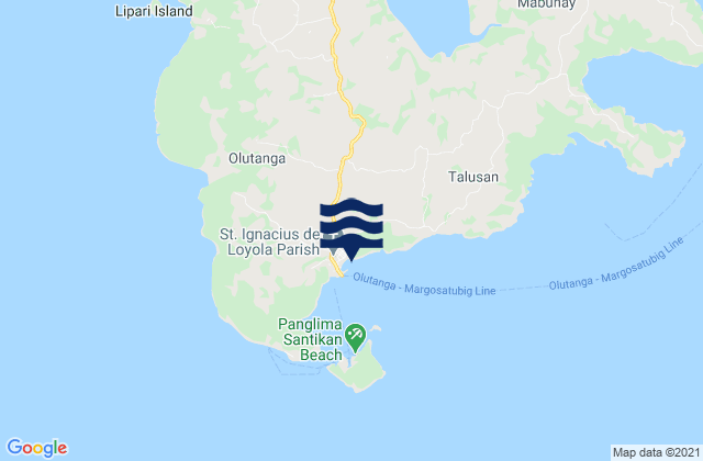 Mappa delle maree di Olutanga, Philippines