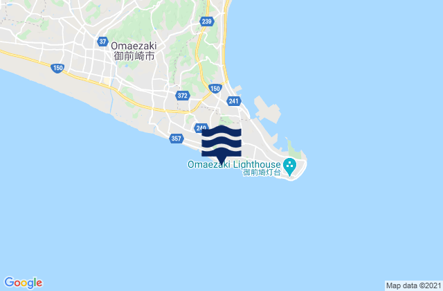 Mappa delle maree di Omaezaki, Japan