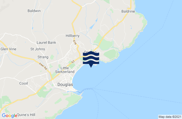 Mappa delle maree di Onchan, Isle of Man